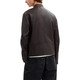 COACH FW25 stand-up collar zipper long-sleeved leather jacket for men brown M