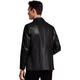 SATCHI solid color suit collar single-breasted long-sleeved leather jacket men's black black one size 52