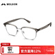 MOLSION陌森眼镜框架肖战同款眉架钛眼镜男女配度数防蓝光MJ6195 B12 银色|透茶灰 镜框+0元配0度防蓝光镜片