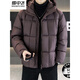 Snow Flying (SNOWFLYING) High Weight Down Jacket Men's Winter 2025 New Fashion Brand Hooded Bread Jacket Thickened Warm Jacket Men Black
