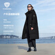 Tambor goose down long down jacket for men and women thickened warm hooded autumn and winter warm jacket TBF550820D black M (165)