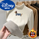HEYDIDY children's semi-turtle collar German velvet thickened bottoming shirt autumn and winter boys and girls T-shirt medium and large children's warm velvet inner layering top beige three cats velvet thickened 110