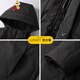 Scarecrow Fat Brother 2025 winter new men's fashion hooded down jacket plus size warm mid-length down jacket black 5XL
