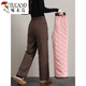 Woodpecker (TUCANO) straight down pants women's outer wear winter 2026 new thickened brown mother's cold and windproof northeastern cotton pants for the elderly card color one size fits all 2796-105Jin Jin is equal to 0.5 kg