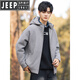 JEEP SPIRIT Мужской пуховик с капюшоном JEEP 2025, новинка зимы, модный утепленный теплый вязаный кардиган, зимний топ, черный XL
