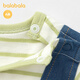 Balabala shopping mall same style Balabala children's clothing baby jumpsuit baby boy crawling suit 2026 new fake two pieces blue tone 00488 90cm
