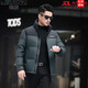 利郎（LILANZ）男士立领羽绒服冬季2024新款撞色鹅绒中青年时尚短款保暖外套 卡其色 XL 180【140-160斤】