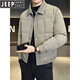 JEEP Высококлассный мужской пуховик Jeep, зима 2026, новинка, теплая куртка на белом утином пуху со съемными лацканами, мужская повседневная черная L