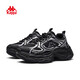 Kappa (Kappa) women's shoes dad shoes for women 2026 spring new soft-soled all-match sports shoes thick-soled casual shoes heightening shoes for women black/silver 38