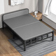 Brother Sheng folding bed single double folding bed soft support rental house household hard board office nap simple portable elegant gray 120cm wide [soft support + thickened frame]