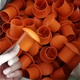 Rebar protective cap Rebar mushroom head protective sleeve Threaded steel bar 16 anti-rust and anti-collision plug plastic manufacturer direct sale Orange 10-25 steel bar with 100 mushrooms