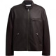 COACH FW25 stand-up collar zipper long-sleeved leather jacket for men brown M