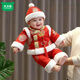 Mumuwu (mumuwu) baby one-year-old dress, one-year-old baby's one-year-old dress, thickened Chinese New Year greetings, festive Tang suit, red five-piece set 74cm