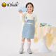 B.Duck Mosquito Repellent and Antibacterial Little Yellow Duck Children's Clothing Girls Dress Fake Two-piece Tops 2026 Spring Baby Girl Skirt Milk Apricot (7A Antibacterial + Anti-mosquito Technology) 90 cm