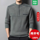 Hengyuanxiang sweater winter new 100 pure wool sweater men's half turtleneck zipper thickened warm base wool 2900 blue M 165 recommended 90-120 Jin Jin equals 0.5 kg