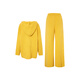 TCH knitted suit for women 25 autumn and winter, fashionable hot diamond design, noble and versatile temperament, quiet luxury style three-piece set, yellow M