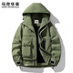 MARK FAIRWHALE Hong Kong style retro casual down jacket men's 2026 spring new warm and comfortable thickened anti-cold tide brand top black 85% white duck down M recommended 105-120 Jin Jin equals 0.5 kg