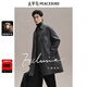 PEACEBIRD Men's Heavyweight Loose Woolen Coat Mid-Length Winter Wool Coat Trendy Black Gray First Batch L