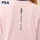 FILA children's clothing long-sleeved T-shirt 2025 winter new style girls and children loose sports POLO shirt hazy pink-LP 105