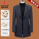 International Milan high-end double-sided woolen cashmere coat men's mid-length middle-aged business casual suit collar woolen windbreaker jacket for men SJ9991-mixed gray cashmere + sheep wool + mulberry silk XL men's high-end cashmere woolen coat 180 yards - recommended 130-155Jin Jin equals 0.5 kg