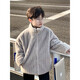 Burwilde International Brand Boys' Imitation Fur Jacket Western Style Thickened Warm Children's Fur Coat Winter Style Imitation Mink Light Gray 90