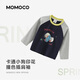Mami Maka (MOMOCO) children's clothing boys' T-shirt 2026 spring style medium and large children's fashionable and versatile children's fun T-shirt Navy 120