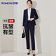 Luo Meng Suit Women's Professional Dress Single Suit Business Interview Work Commuting Suit Jacket Gray