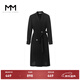 麦檬MM慵懒宽松长款黑色风衣外套商场同款春夏装5C3110021S 黑色 S