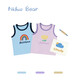 Nido Bear Cool Antibacterial New Children's Vest Summer Thin Men's and Women's Contrast Print Sleeveless Blue Rainbow 80