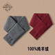 Small scarf men's new 2024 winter warm neck protection short couple wool scarf navy blue