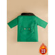 Burwilde international brand children's green military coat cotton thickened mid-length coat children's winter clothing thickened warm baby green single-piece military coat 140 cm