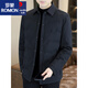 罗蒙（ROMON）鹅绒2025冬季新款男士轻薄羽绒服商务休闲爸爸装高端外套 5858藏青色【鹅绒羽绒服】 M 体重90-115斤
