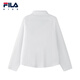 FILA children's clothing long-sleeved 2026 spring new style women's and older children's sports half-breasted stand-up collar tops Jade White-WT 165