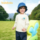 BALABALA balaOne BALABALA children's long-sleeved T-shirts for boys and girls 2026 new spring pure cotton tops off-white 10302 120