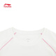 Li Ning Children's Clothing Children's Long Sleeve T-Shirt for Girls and Adults Sunscreen Skin Friendly Soft and Comfortable Top T-shirt YTLW004 White-1 120