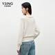 Yixiang Liying White Fungus Collar Sweater Women's 2026 Spring New Loose Lazy Lyocell Wool Top White S