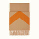Hermès Herringbone Cashmere Scarf Unisex New Year Gift for Men and Women Camel H259065S-01