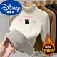 HEYDIDY children's semi-turtle collar German velvet thickened bottoming shirt autumn and winter boys and girls T-shirt medium and large children's warm velvet inner layering top beige three cats velvet thickened 110