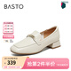 Bestu 2026 Spring New Loafers Fashionable Commuting Metal Buckle Women's Shoes C7253AA6 Beige 37