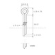 Ji Litian GB91 galvanized split pin hairpin pin latch pin U-shaped pin M1m1.5m2m3m4m5m6m8m10m12 M2*16