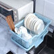 Fantasy Kitchen Large Drain Basket Plastic Cupboard Bowl Box Sink Drain Bowl Rack Tableware Storage Box Cutlery Storage Rack 2023 New Model Milky White Water Discharged from the Front