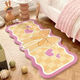 Bedside carpet, cartoon imitation cashmere mat, high-end thickened bedside blanket, bedroom end of bed foot pad, cute living room floor mat, love bow, thickened fine sand, imitation cashmere 60cm*160cm