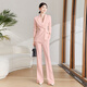 BAFEIYA high-end suit jacket, female professional host, fashionable temperament, business OL, socialite, capable medical beauty consultation in autumn and winter, off-white suit + bell-bottom pants M