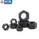 GUWANJI grade 10.9 high strength fine thread hexagonal nut fine buckle iron black nut fine thread nut M8M10M12M36mm M12x1.25 (20 pieces)