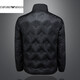 EMPORIO ARMANI Armani 2026 зимняя верхняя одежда с воротником-стойкой, теплая мужская однотонная мужская куртка 90 белого утиного пуха, куртка мужская, черная XL
