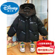 Disney boys' down jacket winter 2026 new baby winter velvet thickened children's red New Year's greeting jacket high-end red 90 cm