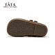 TATA children's shoes children's small leather shoes 2026 spring new girls Mary Jane shoes with skirt soft sole princess shoes TT6132 brown 24