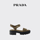 PRADA/Prada gift women's canvas sandals shoes military green 39