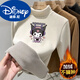 HEYDIDY children's semi-turtle collar German velvet thickened bottoming shirt autumn and winter boys and girls T-shirt medium and large children's warm velvet inner layering top beige three cats velvet thickened 110