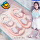 G.duck Little Yellow Duck Girls Sandals New Children's Princess Sandals Soft Soled Shoes 4-12 Years Old Little Girls Bow Tie Primary School Students Pink 2719 26 Inner Length 16.5cm